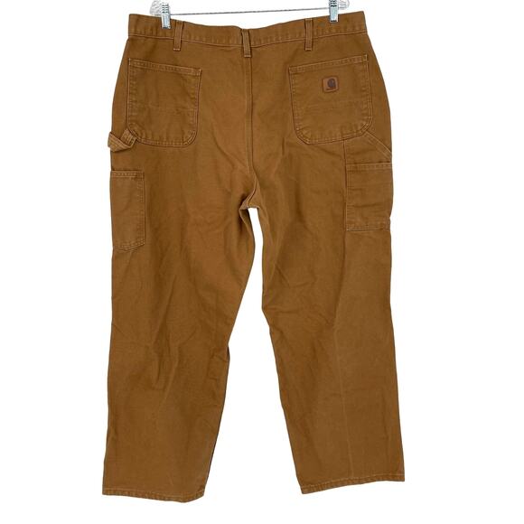 Carhartt Loose Original Fit Carpenter Pants Brown Khaki Chino Men’s Size 42x30 - Picture 2 of 6